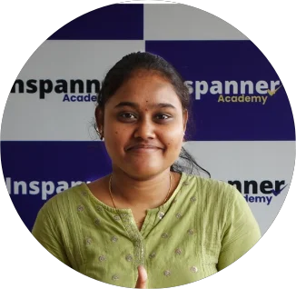Placed student after Data Structures and Algorithms training at Inspanner Academy Hyderabad